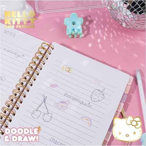 Horizon Group USA Hello Kitty and Friends Agenda, 70 Pages, Hardcover Planner, Kuromi Stickers, Sanrio Stuff, Cute School Supplies, Stationery and Accessories