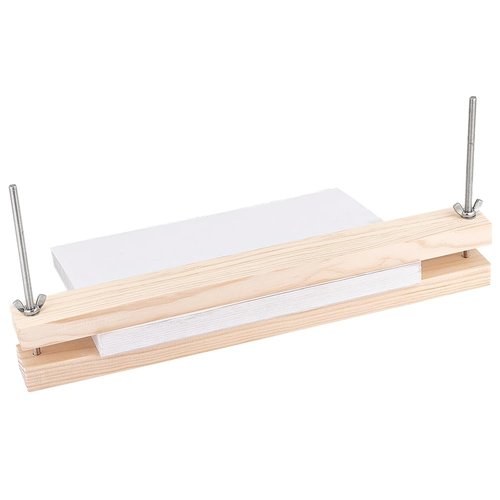 BENECREAT Wooden Bookbinding Press Large Press Bookbinder 15x1.5 Inch Flat Paper Press Machine Wood Form Factor Padding Press for Home, School, Office DIY Bookbinding