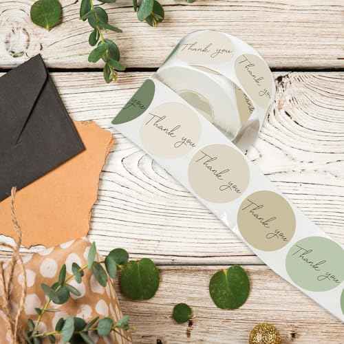 Starboling Thank You Sticker,500pcs 1.5Inch Green Thank You for Supporting My Small Business Stickers,for Supporting My Business Supplies Packing,Envelopes,Gift Wraps and Crafts£¨Green£©