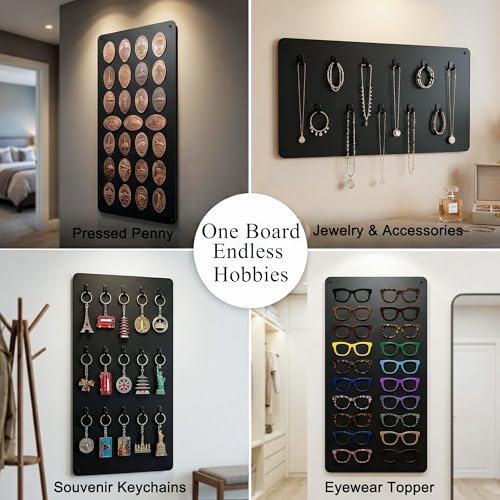 LYZZXI Large 39.4 x 19.7 Inch Black Magnetic Display Board for Collectors