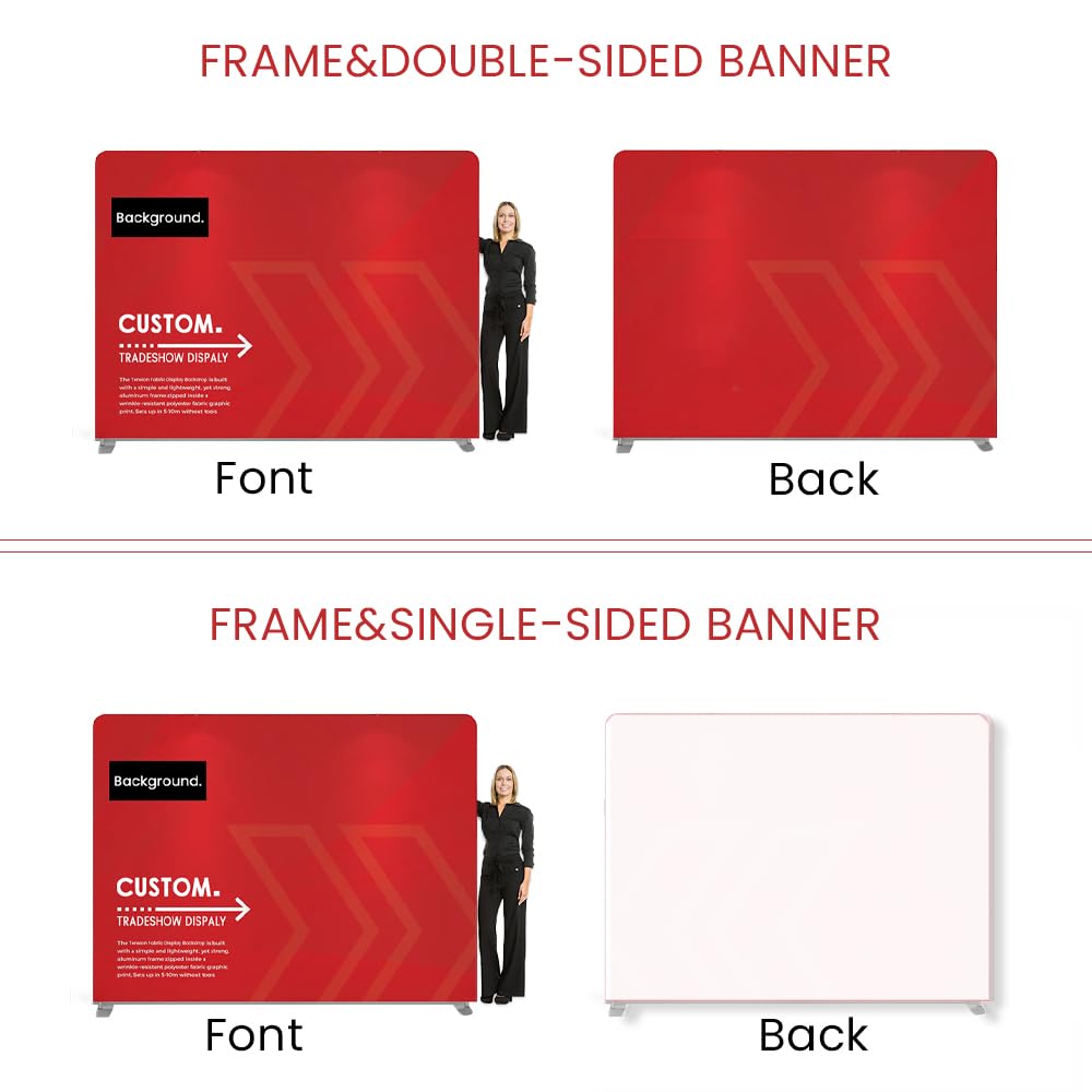 YAKESEE Custom Trade Show Backdrop with Tension Fabric Display Backdrop