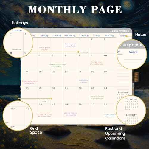 2026-2028 Pocket Planner/Calendar - 3 Year Monthly Planner 2026-2028, Jan. 2026 - Dec. 2028(36 Months), 6.3" x 3.8", Monthly Pocket Calendar with 60 Note Pages, Pen Hold, Perfect Organizer for Purse