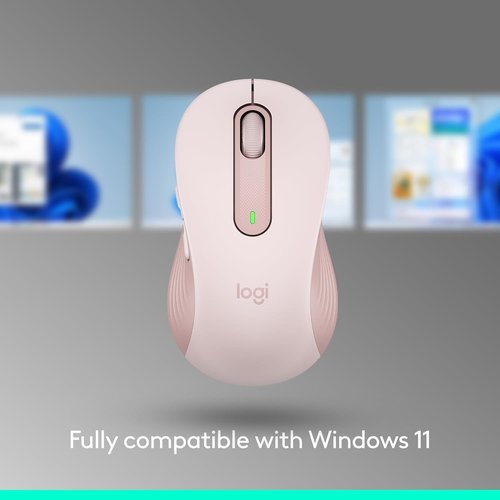 Logitech Signature M650 Wireless Mouse - Silent Clicks, Customizable Buttons, Bluetooth - Rose for Small to Medium Hands