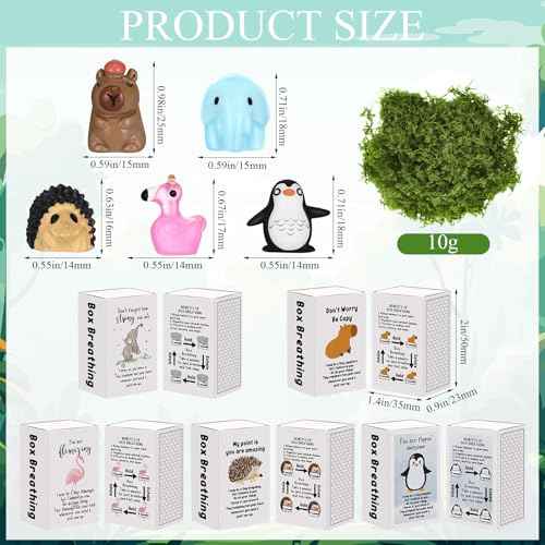 Employee Appreciation Gifts Bulk Coworkers Desk Pets Mini Thank You Gifts for Rad Tech Staff Nurse Practitioner Emotional Support Cute Resin Ornaments Card Box(25 Set,Capybara)