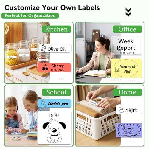 Label Maker Machine with Tape - Mini Sticker Printer Bluetooth Label Printer for Home Office Organization, Portable Thermal Sticker Maker Print Pod with Multiple Templates for Phone (Green)