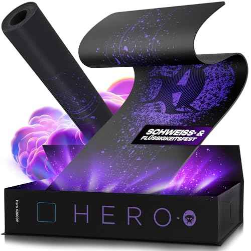 BEASTCOM Hero X2000 Gaming Mouse Pad, Purple - XL Mousepad 36"x 12" Large Mouse Pad - Thick Cloth Desk Mat for Keyboard and Mouse - Non Stitched Edges & Anti Sweat Design