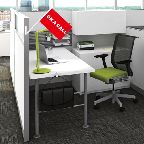 YHUILL 5 Pack Red On A Call Sign Flags for Office Cubicles - Privacy Indicator with Base