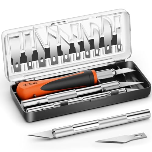 Orange 16pcs Exacto Knife Set with 13 SK5 Steel Blades for Precision Crafting