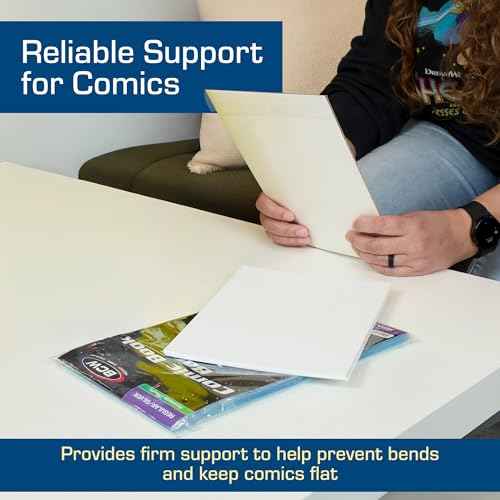 BCW Silver Comic Book Backing Boards 7" x 10.5" ? 200 Pack | Certified Acid-Free | Comic Book Boards for Fabric Storage & Silver Age Comic