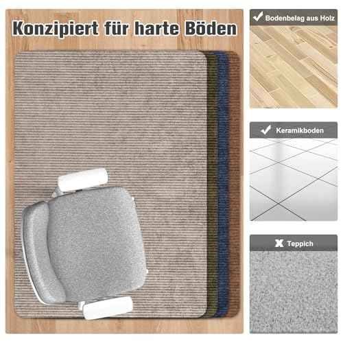 Placoot Desk Chair Mat for Hardwood Floor Corduroy Surface 1/6" Thick 55"x35" Office Chair Mat for Rolling Chairs-100% Large Anti-Slip Backing Under Desk Low-Pile Office Rug Floor Mat