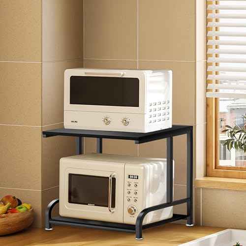 bealy 2-Tier Printer Desk Stand, Desktop Printer Stand Organizer, 3DPrinter Stand for Desk, Printer Shelf Desk Organization for Home,Office,Fax Machine,Scanner,17.3¡±D x 11.8¡±W x 15.7¡±H,Black
