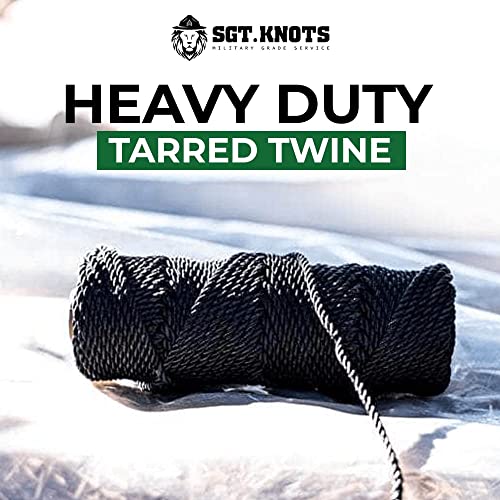 SGT KNOTS Tarred Twine #36 1/4 lb (120 ft) Black Bank Line - Nylon Utility Cord