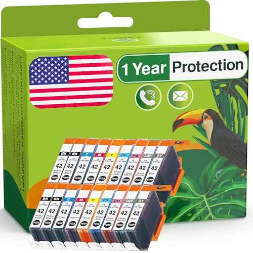 Limeink Compatible Ink Cartridge Replacement for Canon CLI-42 for Canon PIXMA PRO-100 100 100S CLI 42 Pro100 High Yield 18 Pack (4 BK, 2 Each of Cyan, Magenta, Yellow, Photo C, PM, Gray, Light Gray)