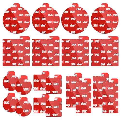 3M Double Sided Tape Heavy Duty, 20PCS VHB 5952 Adhesive Pads - 1 in & 2 in Squares and Dots, 1x2 in Rectangles, Strong Hold Mounting Tape for Crafts, Photos, Home & Office Use