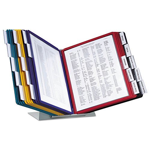 Durable 20-Panel Desktop Reference System - Assorted Colors, Double-Sided