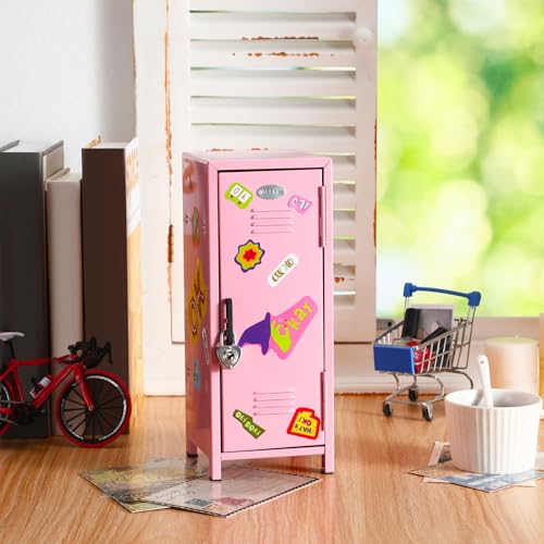 Vercraft Mini Locker with Lock Keys Stickers 10.8inch Small Storage