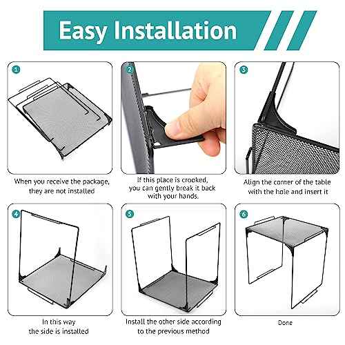 Locker Organizer Shelf Stackable Extra Locker Shelf for School Locker Organizer Storage Cabinet Accessories Suitable for School, Office, and Home use (2, Black)