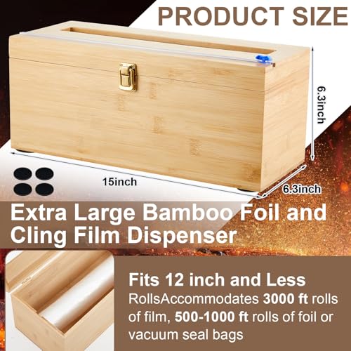 Colingmill 1 Pack 12" x 3000ft Large Plastic Wrap Dispenser with