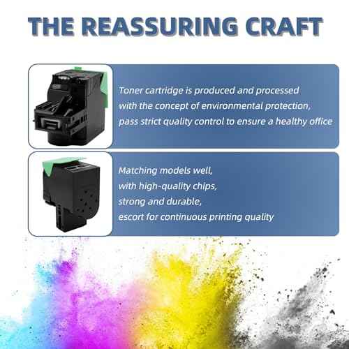 C231HK0 Black Toner Cartridge Compatible with Lexmark C2325 C2325dw MC2325 MC2325adw C2425 C2425dw MC2425 MC2425adw C2535 C2535dw MC2535 MC2535adwe MC2640 MC2640adwe Printer, 3000 Page Yield