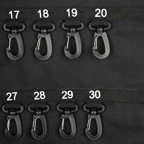 Wuliim Fireproof Rollable Key Case, Portable Roll Up Key Organizer, 50 Key Hooks, Flexible Durable Vinyl & Silicone Roll Up Organizer for Car Dealership, Hotel and Real Estate