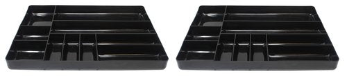JSP Manufacturing Black Stackable Lightweight 10 Compartment Organizer Tray (2)