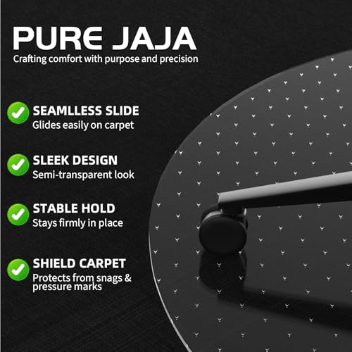 Office Chair Mat for Carpet: 36"x36" Computer Desk Floor Mat - PVC Plastic Rug Carpet Protector Mats for Gaming Chair Under Desk Pad for Rolling Chair