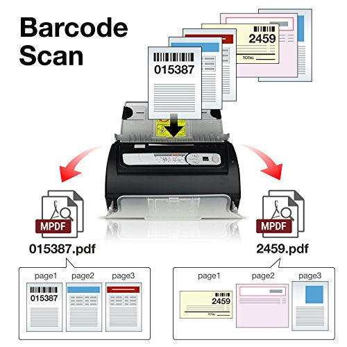 Plustek PS186 Desktop Document Scanner with Auto Feeder for Windows