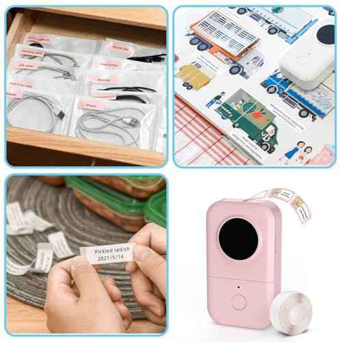 Label Maker, Compact and Portable Bluetooth Label Maker Machine with Tape, Wireless Mini Label Makers with Multiple Templates for Organizing Office Home