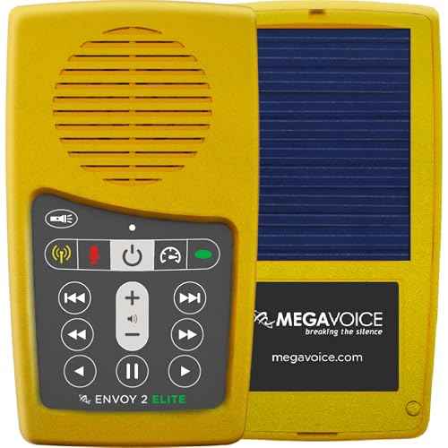 New International Version (NIV) Anglicized by Biblica Narrated by David Suchet MegaVoice Gold Edition Handheld Solar Powered Audio Bible Player with Commentary, Hymns, and FM Radio