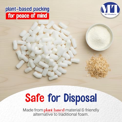 MT Products Off-White Packing Peanuts - Bulk Shipping for Fragile