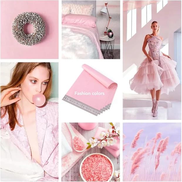 Metronic Light Pink Poly Mailers 10x13 Inches - 100 Pack Self Seal Shipping Bags for Clothes