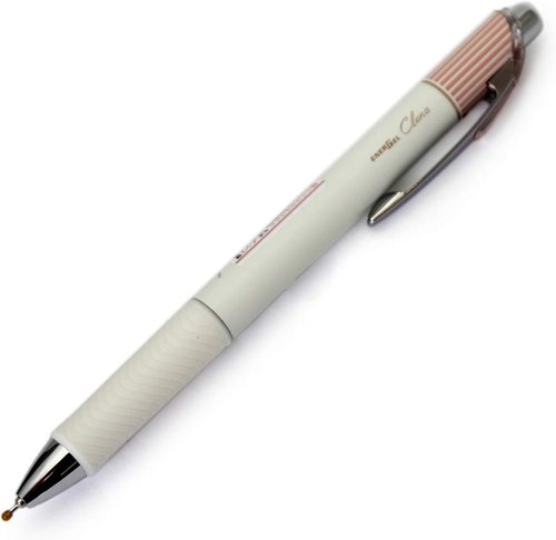 Pentel EnerGel Clena Gel Pen - Micro Fine Point 0.4mm Needle Tip, Black Ink, Classic Pink Body