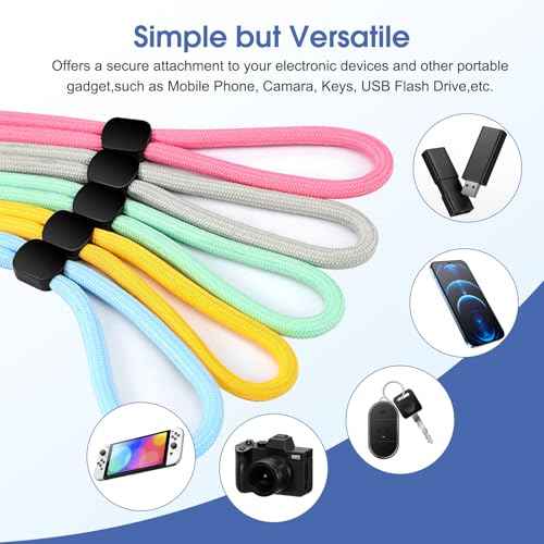Wrist Strap Lanyard, Adjustable Phone Lanyards for Cell Phone, Camera, Flashlight, Keychain, ID Name Tag Badge