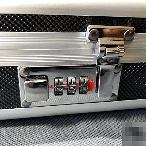 sunnyhouse Aluminum Frame Storage Box Case with Lock for 100 Silver Dollar Coins Holders, Fit 100 Coins in Plastic Round Holders with Diameter up to 52mm