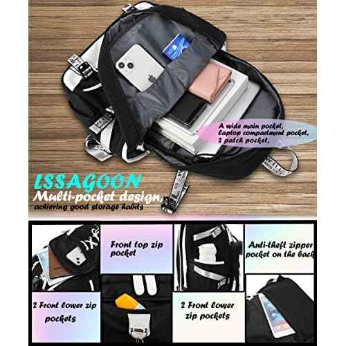 Backpack for Women Teen Kids Girls, Water Resistant Casual Daypack Fits Laptop with USB Charging Port,Cute Bookbag for Travel,School,Hiking,Gift¡¦