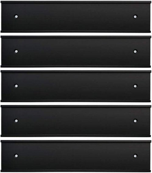Nameplate Holder - 5-Pack Black Wall or Door Signs | 2” x 8” Size for Easy Identification