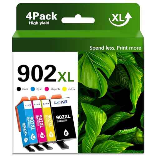 902XL Ink Compatible Ink Cartridge Replacement for 902 XL 902XL (4 Combo Pack) to use with Officejet Pro 6978 6968 6974 6975 6960 Officejet 6951 6954 6956 6958 Printers