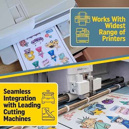 Glossy Printable Vinyl Sticker Paper Waterproof 25 Sheets 8.5"x11", Inkjet Printer (Non-Epson)- White Vinyl Sticker Sheets - Strong Adhesive