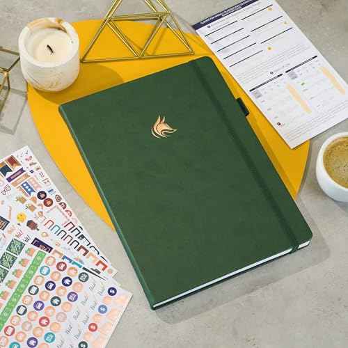 Clever Fox Planner PRO 2nd Edition ? Undated Weekly Agenda Planner for Setting Goals, Tasks & Time Management ? Life Organizer with To-do Lists & Habit Trackers ? Large, 8.5x11¡È (Forest Green)