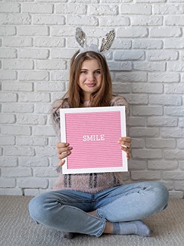 G GAMIT White & Pink 10x10 Letter Board Sign with Stand & Canvas Bag