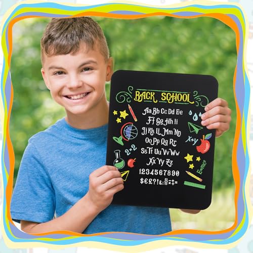 Humyoun 2 Pack Double-Sided Chalk Boards 9.5 x 12 Inches for Kids & Classroom