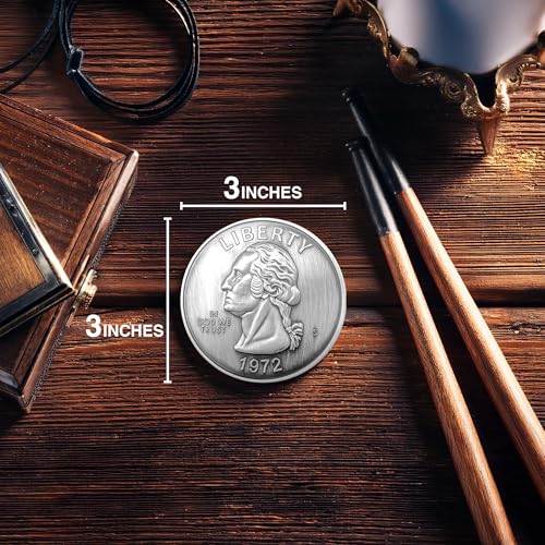 Oversized 3-Inch Coin Paperweight - Jumbo Quarter for Office Decor & Gifts