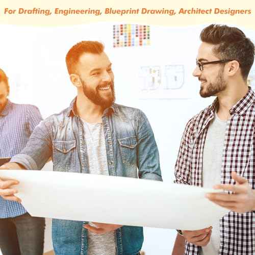 50 Sheet Large Graph Paper Pad 20" x 24" Giant Graph Paper 1" and 1/4" Ruled Grid Paper 200gsm for Precise Notetaking Engineer Architect Designer Sketching Building Plan Drafting (White)