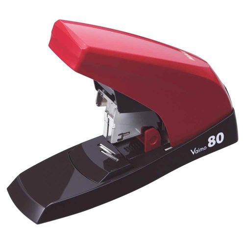 Max HD-11UFL/R Desktop Stapler Bimo 80 Flat 80 Sheets Red