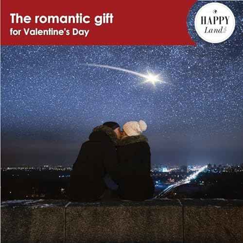 happylandgifts¢ç Romantic Gift Set | Shooting Star | Unusual Gift | Real Meteorite in Red Heart Box | Tea Light | Rose Petals | Certificate Roll | Meteor Gifts