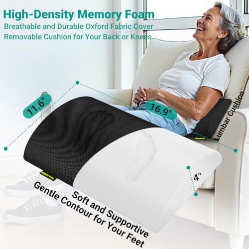YEASHEIN Adjustable Foot Rest for Under Desk — 6 Positions, Black (Classic)