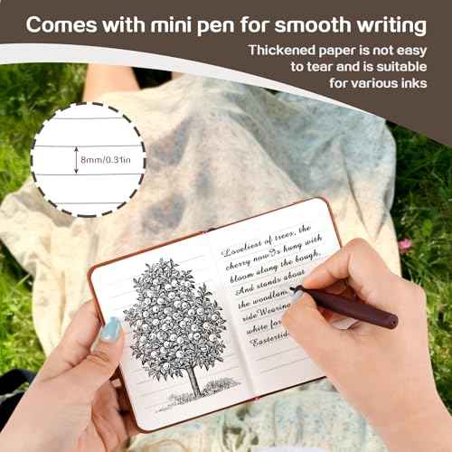 24 Pack Pocket Notebook with Pen Small Journal Notebook for Note Taking A7 Mini Notebook for Writing 200 Pages Leather Journal for Men Women Office School Nurse4.33'' X2.95",Black, Brown, Blue,Grey