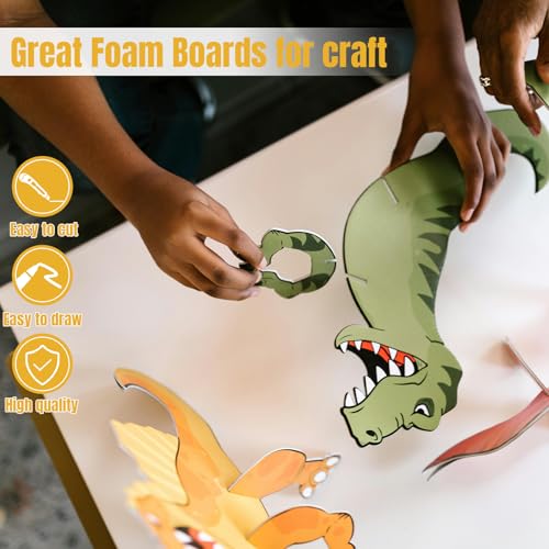 3 Pack White Foam Board 24"x36", 0.23" Thick Foam Core Board for Projects, White Poster Board for Painting, Displaying, and Craft Projects