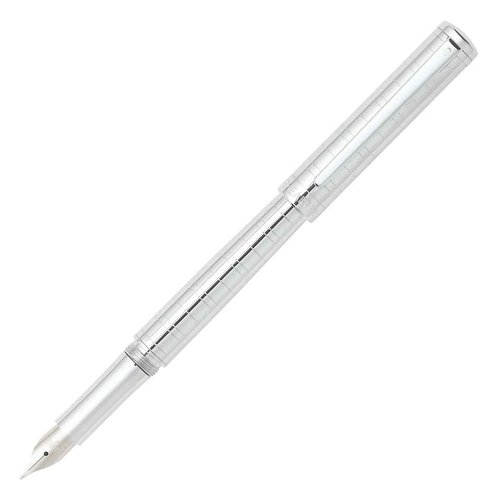 Sheaffer Intensity Medium Nib Fountain Pen, Medici Engraved, Chrome Plate Trim (E0923753)