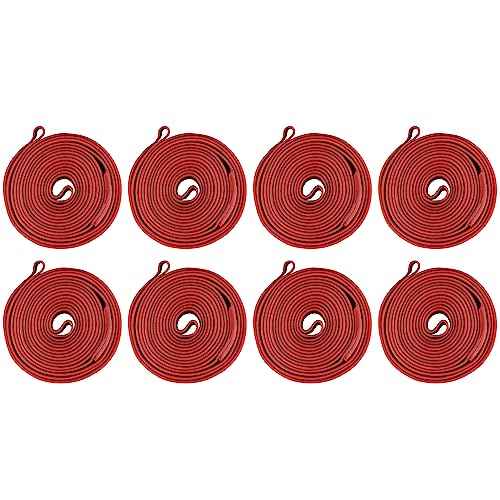 IDL Packaging 92" Strong, Elastic & Flexible Rubber Bands, Pack of 8, Red - 2X Elasticity, 80% Natural Rubber - Extra Strong Mover Bands for Furniture, Boxes, Moving Blankets